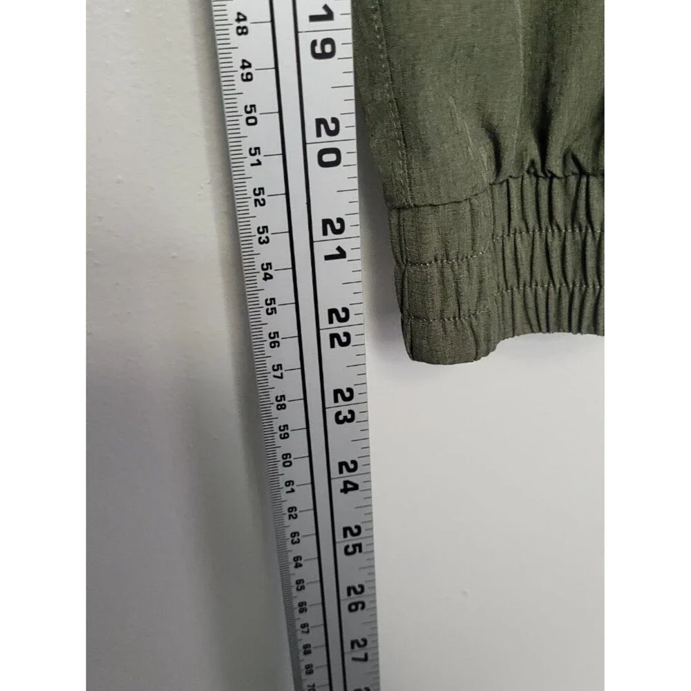 Albion green pull on ankle jogger casual athleisure pants size small petite